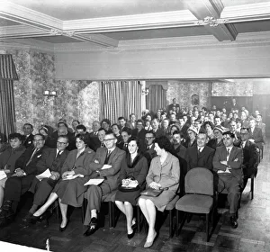 Danish Bacon (wholesale) meeting for grocers from the Doncaster area, South Yorkshire, 1961
