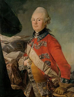 Looking At Camera Collection: Danish officer of the Royal Guards of the Horse, (c1750s). Creator: Johan Horner