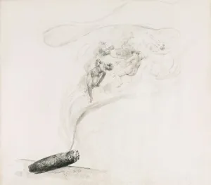 Jehan Georges Vibert Prints: Dans la Fume, 1800s. Creator: Jehan-Georges Vibert (French, 1840-1902)