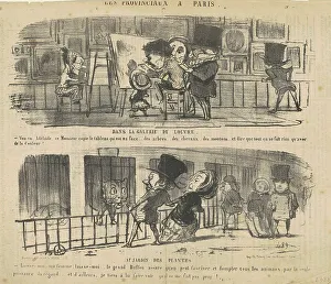 Province Prints: Dans la galerie du Louvre, 19th century. Creator: Honore Daumier