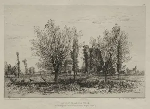 Maxime Lalanne Prints: Dans les Champs de Cenon, 1876. Creator: Maxime Lalanne (French, 1827-1886)