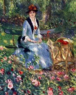 Relaxation Prints: Dans Les Roses, 1882, (1929). Artist: Pierre-Auguste Renoir