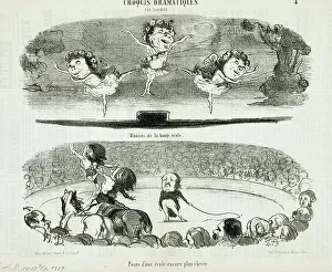 On Horseback Prints: Danses de la haute école - Poses d'une école... 1853. Creator: Honore Daumier