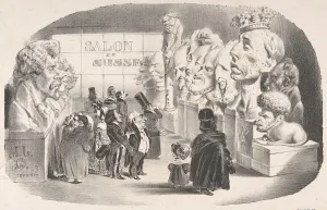 Jj Grandville Prints: Dantanorama Museum, 1835. Creators: Jean Ignace Isidore Gerard, Lependry, Charles Ramelet