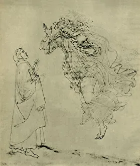 Beatrice Portinari Gallery: Dante and Beatrice, 1492-1495, (1943). Creator: Sandro Botticelli