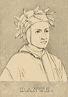 Aligheri Dante Gallery: Dante, (c1265-1321), 1830. Creator: Unknown