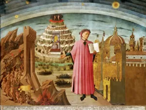 Images Dated 17th May 2018: Dante and the Divine Comedy (The Comedy Illuminating Florence), 1464-1465