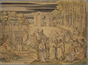 Chalk On Paper Prints: Dante in Limbo, or the abode of good souls