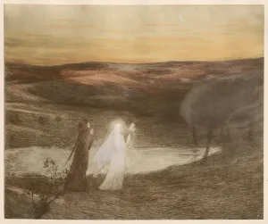 Beatrice Portinari Gallery: Dante meet Beatrice, 1898. Creator: Martin, Henri (1860-1943)