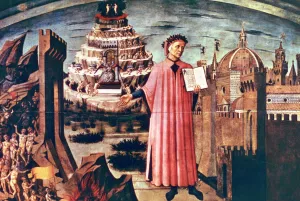 Dante Prints: Dante and his Poem the Divine Comedy, 1465. Artist: Domenico di Michelino