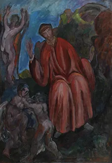 Aligheri Dante Prints: Dante. Prophets, Opus I, 1912. Creator: Jens Adolf Emil Jerichau