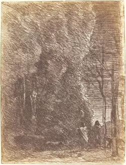 Aligheri Dante Gallery: Dante and Virgil (Dante et Virgile), 1858. Creator: Jean-Baptiste-Camille Corot