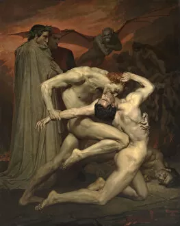 Inferno Gallery: Dante and Virgil in Hell. Artist: Bouguereau, William-Adolphe (1825-1905)