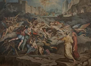 Last Judgement Collection: Dante and Virgil in the Second Circle of Hell, 1823. Creator: Koch, Joseph Anton (1768-1839)