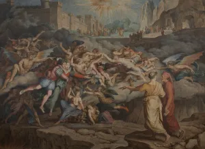 Final Judgment Collection: Dante and Virgil in the Second Circle of Hell, 1823. Creator: Koch, Joseph Anton (1768-1839)