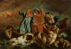 Inferno Gallery: Dantes Bark, 1840 / 60. Creator: After Eugène Delacroix