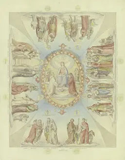 Heaven Prints: Dante's Paradise for the ceiling painting in the first hall of the Villa Massimo in Rome