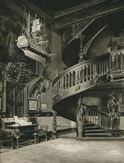 Spiral Staircase Prints: Danzig. Danziger Diele, 1931. Artist: Kurt Hielscher