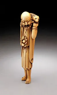 Porcupine Prints: Daoist Immortal with Porcupine, 18th century. Creator: Unknown