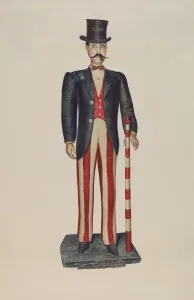 Helen E Gilman Prints: Dapper Dan Store Figure, 1937. Creator: Helen E. Gilman