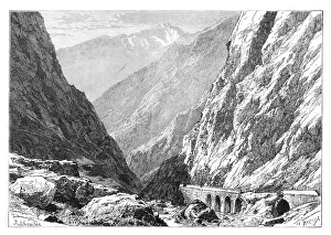 Images Dated 21st February 2008: The Darial Defile on the Russia / Georgia border, 1895