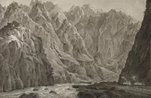 Chernetsov Gallery: The Darial Gorge, 1830. Artist: Chernetsov, Nikanor Grigoryevich (1805-1879)