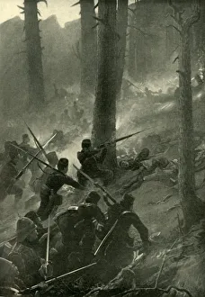 Gurkha Prints: The Daring Attack on the Spingawi Khotal, December 2, 1878, (1901). Creator: Unknown