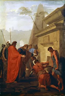 Images Dated 27th July 2010: Darius the Great Opening the Tomb of Nitocris, 17th century. Artist: Eustache Le Sueur