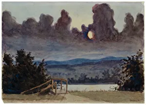 Watercolor And Pencil On Paper Prints: Dark Clouds, c. 1901. Creator: Louis Michel Eilshemius