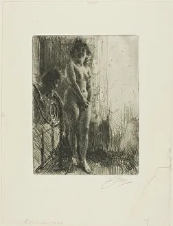 Modesty Prints: A Dark Corner, 1903. Creator: Anders Leonard Zorn