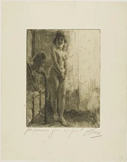 Modesty Prints: A Dark Corner, 1903. Creator: Anders Leonard Zorn