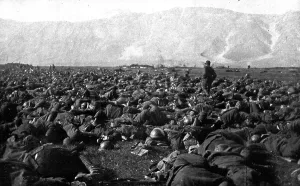 Lillustration Prints: The Dark Hours of Italy; Exhausted by a forced march which saved them from encirclement