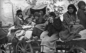Displaced Person Prints: The Dark Hours of Italy; Women and children of Friuli and Carnia fleeing