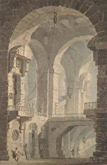 Pulley Prints: Dark Prison (Carcere Oscura), 1790-99. Creator: JMW Turner