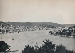 River Dart Prints: Dartmouth - General View, Showing the Britannia Floating Naval College, 1895