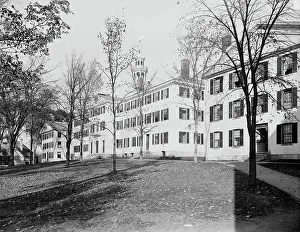 New Hampshire Prints: Dartmouth and Wentworth Halls, Dartmouth College, ca 1900. Creator: Unknown