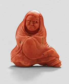 Coral Prints: Daruma, First Patriarch of Zen, 19th century. Creator: Unknown