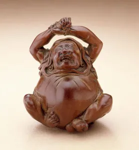 Zen Buddhism Prints: Daruma, First Patriarch of Zen, Late 18th-early 19th century. Creator: Tanaka Minko