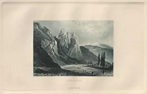 Das Malerische und Romantische Rheinland: Rheingrafenstein, 1928. Creator: Henry Winkles (British