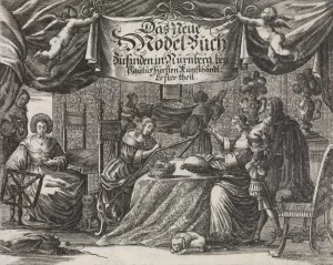 Sewing Basket Prints: Das Neüe Modelbuch... Erster Theil, ca. 1660. Creator: Rosina Helena Fürst