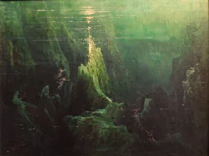 Das Rheingold, 1st scene, at the bottom of the Rhine. Bayreuth, 1896, 1896 Das Rheingold, 1st scene, at the bottom of the Rhine. Bayreuth, 1896, 1896