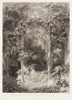 Eugen Neureuther Prints: Das Waldfräulein (The Lady of the Forest), 1845. Creator: Eugen Napoleon Neureuther
