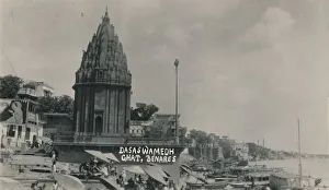 Benares Prints: Dasaswamedh Ghat, Benares. Creator: Unknown