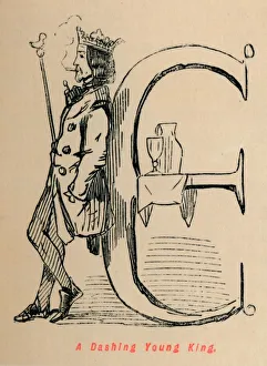 The Comic History Of England Gallery: A Dashing Young King, c1860, (c1860). Artist: John Leech