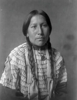 Long Hair Collection: Daughter of American Horse, 1908, c1908. Creator: Edward Sheriff Curtis