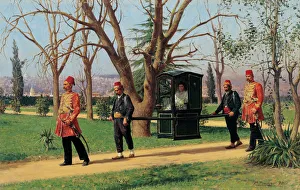 Turkish Costume Prints: The Daughter of the English Ambassador Riding in a Palanquin