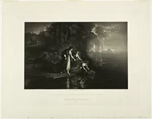 River Nile Gallery: The Daughter of Pharoah Finding the Infant Moses, from Illustrations of the Bible, 1833