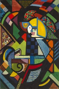 Henry Lyman Sayen Prints: Daughter in a Rocker, 1917-1918. Creator: Henry Lyman Sayen