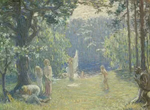 Pastel On Cardboard Collection: Daughters of Sun (Saules meita), c. 1912