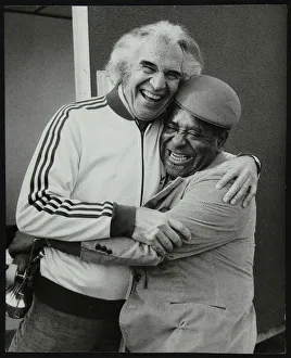 Dave Brubeck and Dizzy Gillespie at the Capital Radio Jazz Festival, Alexandra Palace, London, 1979